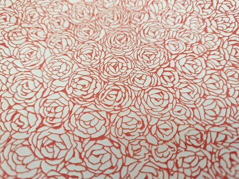 seamless red floral patterns