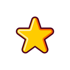 Obraz premium star icon illustration isolated on white background