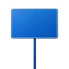 A blue blank signboard