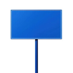 A blue blank signboard