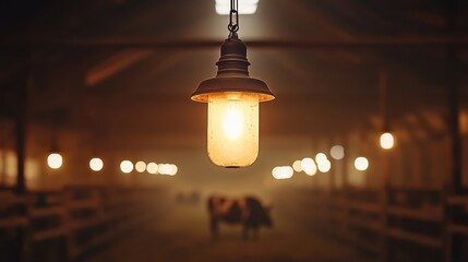 Rustic Industrial Pendant Light in a Barn Setting