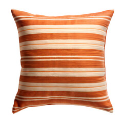 Striped Orange Pillow Cushion Home Decor on transparent background