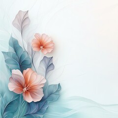 animal art card A serene and elegant floral design featuring soft pastel flowers and delicate leaves, perfect for backgrounds and nature-themed projects.