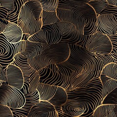 Metallic Foil Zentangle Pattern Seamless Design for Luxury Branding