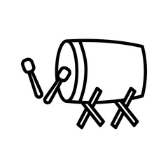 bedug drum icon on white background