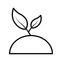 Eco icon on white background