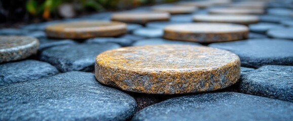 Circular stone pathway