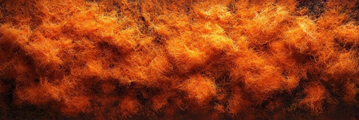 Abstract fiery orange texture  Intense, textured background of tangled fibers