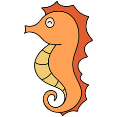 Cartoon Seahorse
