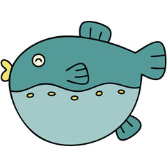 Cartoon Pufferfish