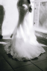 blurry bridal dress dreamy