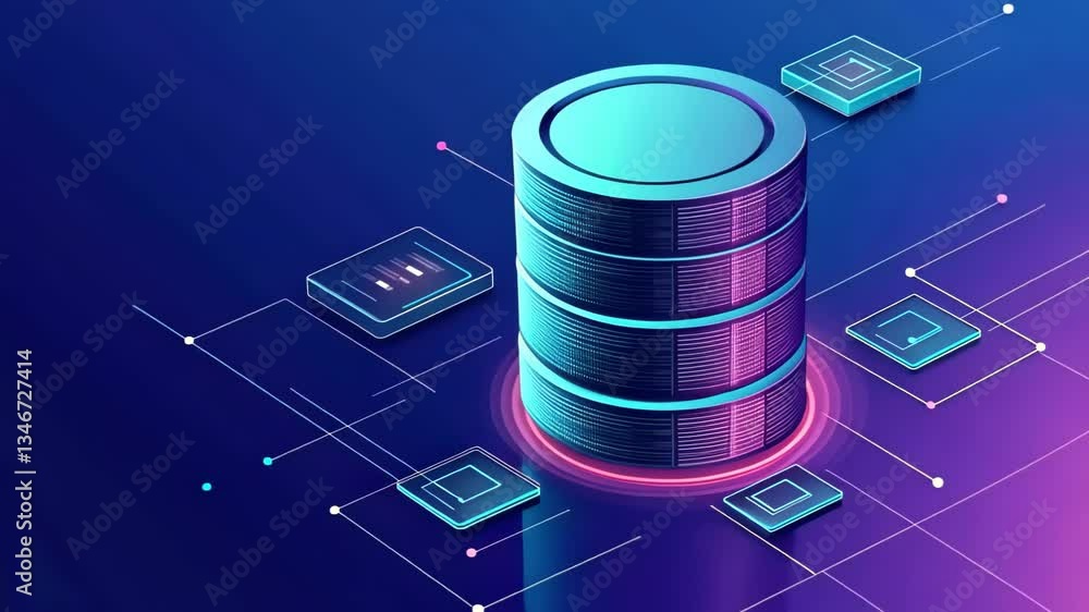 Poster explore innovative data storage solutions in modern technology landscapes through dynamic graphics a