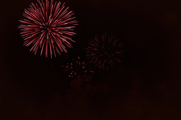 Fototapeta premium Vibrant explosion of fireworks