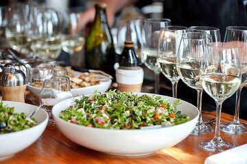 Fresh Salad Buffet at a Corporate Event.