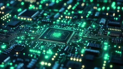 Fototapeta premium Circuit board close-up