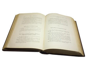 old book opened in the middle allowing to read its contents