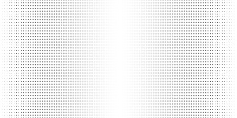 Flowing dots particles wave pattern 3D curve halftone black gradient curve shape isolated on white background. Vector in concept of technology, science, music, modern