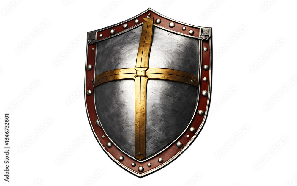 Aufkleber Crusader knight emblem isolated on a empty plain background