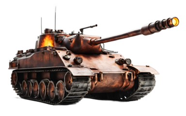 Flamethrower tank isolated on a empty plain background