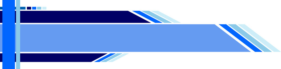 Futuristic blue tech banner with geometric shapes.