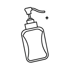 Obraz premium Cleanliness hygiene hand soap dispenser pump bottle liquid sanitation