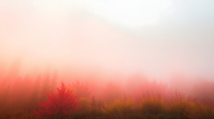 Obraz premium morning fog in the forest
