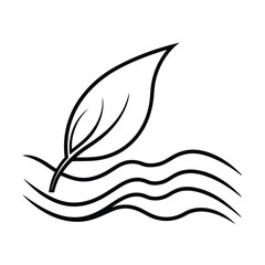 Leaf on Water Nature, Ecology, Environment, Cleanliness, Purity, Growth, Sustainability, 