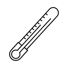 Simple Line Drawing of a Glass Liquid Thermometer