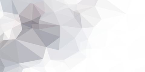 Obraz premium Light white polygonal pattern, which consist of triangles. Geometric backgro