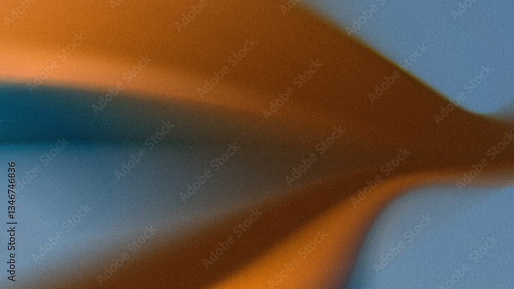 Poster abstract image showcasing blurred orange and blue hues creating a soft and dreamy visual experience