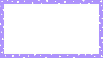 purple frame with polka dots