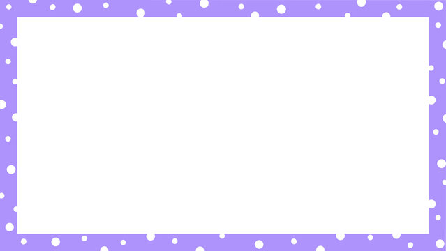 purple frame with polka dots