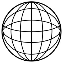 globe line art vector