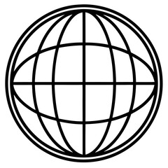 globe line art vector