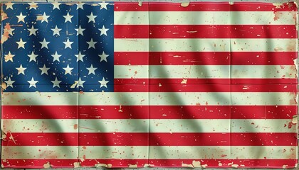 grunge american flag