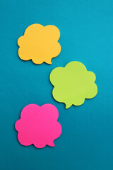 Speech bubbles of different colors