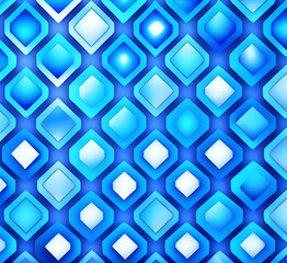 Blue hemometric mosaic background A detailed close-up view of a mosaic made up of blue and orange tiles. This image can be used for various artistic and design projects,generative ai