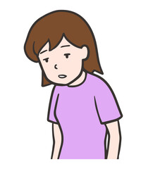 やる気を無くしてうつ状態になっている女性