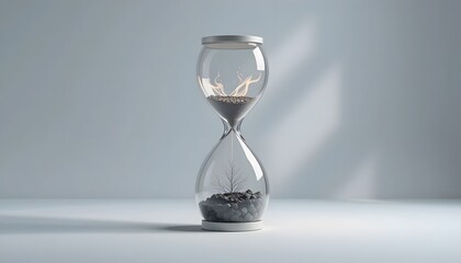 Artistic Hourglass: Conceptual Time, Transformation, and Ephemeral Beauty