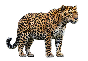 Fototapeta premium Leopard on a transparent background