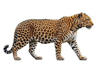 Fototapeta premium Leopard on a transparent background