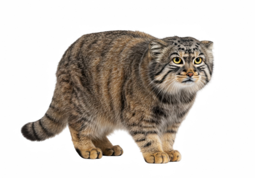 Pallas cat on a transparent background