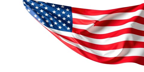Fototapeta premium American Flag PNG for Design Projects - Blank Left Side