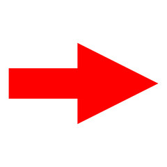 red arrow isolated on white