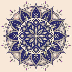 Pattern in the form of a mandala. Henna tattoo mandala. Mehndi style. Decorative pattern in oriental style. Coloring book page.