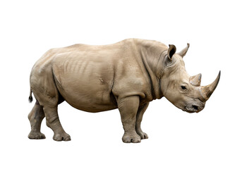 Obraz premium Rhinoceros on a transparent background