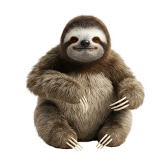 Fototapeta premium Sloth on a transparent background