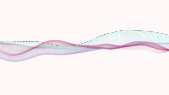 Flowing Dot flowing 2- bolor Wave halftone gradient pattern on transparent white background.