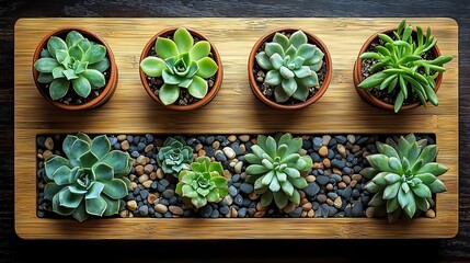 green leaves on wooden background