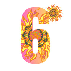 Fototapeta premium The appearance of the mandala letters shines like a vector image of a mandala letter that shines like the sun.